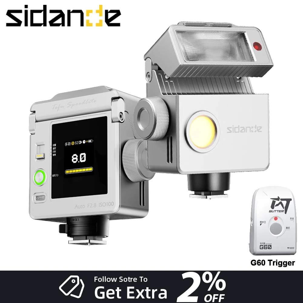 SIDANDE Universal Hot Shoe Jump Flash T1 Retro Flash M/AUTO Mode Off-Camera Suitable For Most Brand Camera