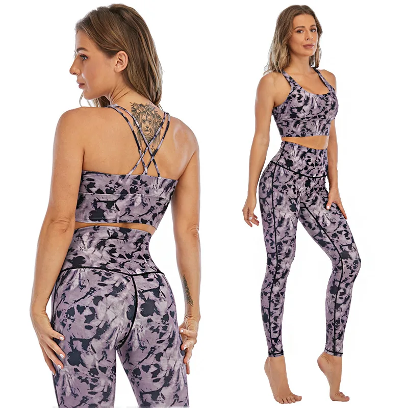 

leopard yoga sets women gym clothes 2024 Female tracksuit leggings set workout clothes for women fitness clothing sportswear