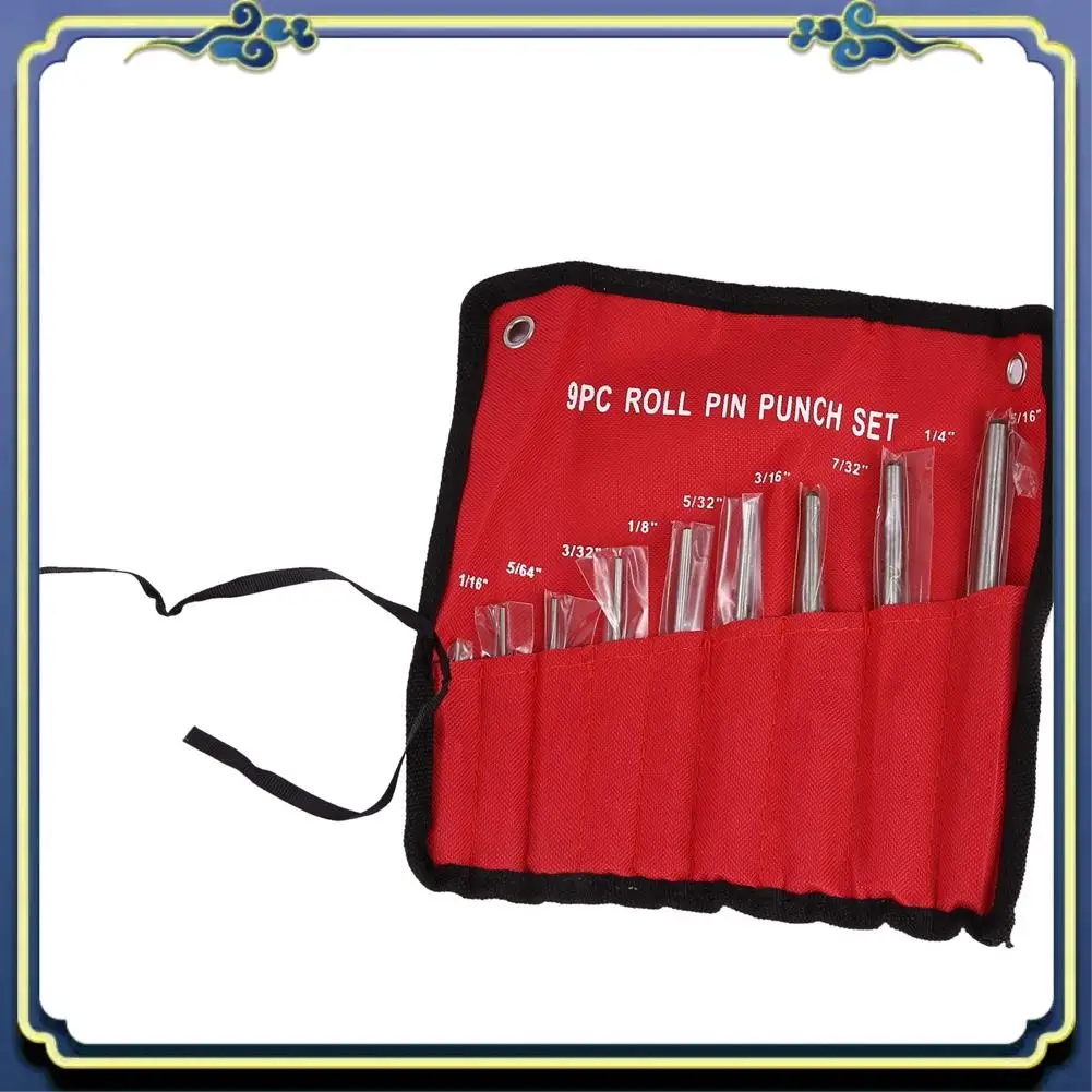 Portable 18-Piece Set-Up Punch Round Punch Pieces Roll Pin Punch Set Tool Bolt Catch Roll Pin Punch Tool Kit