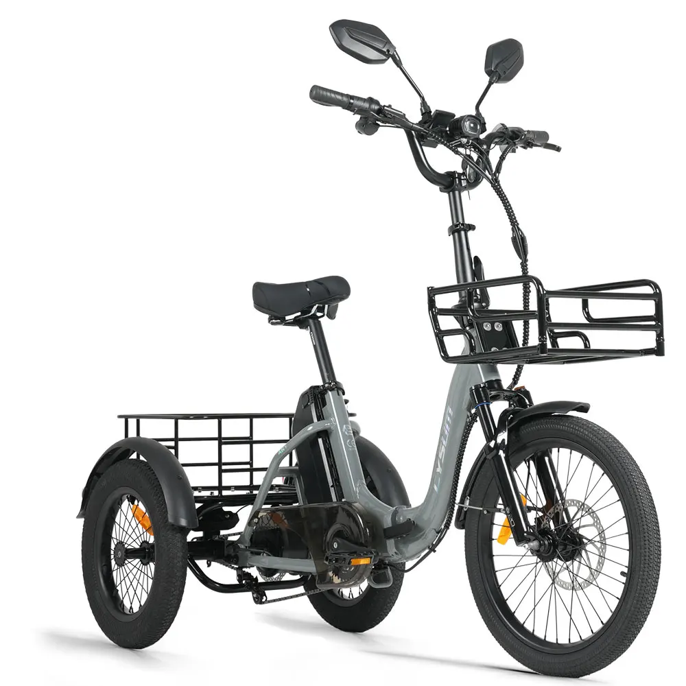 Tricycle électrique pour adultes CYSUM AG1 PRO, puissance 750W, batterie 48V20AH, capacité de charge de 50 kg, design pliable