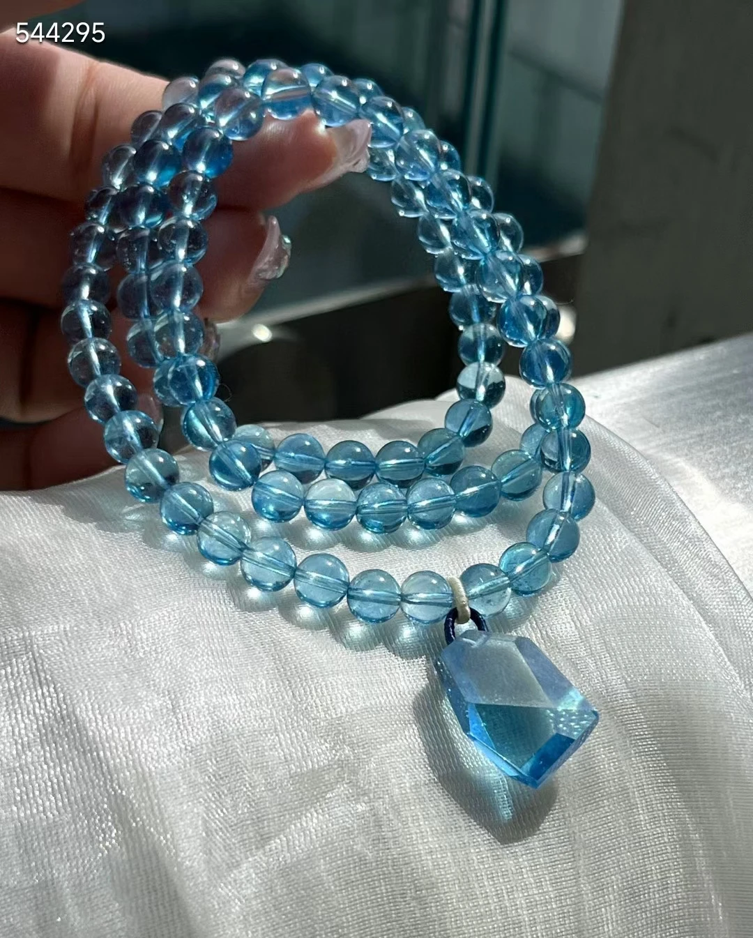 

Natural Deep Blue Aquamarine Beads Bracelet 6.6mm Faceted Pendant Women Men Gift Fashion Brazil Blue Aquamarine Jewelry AAAAA