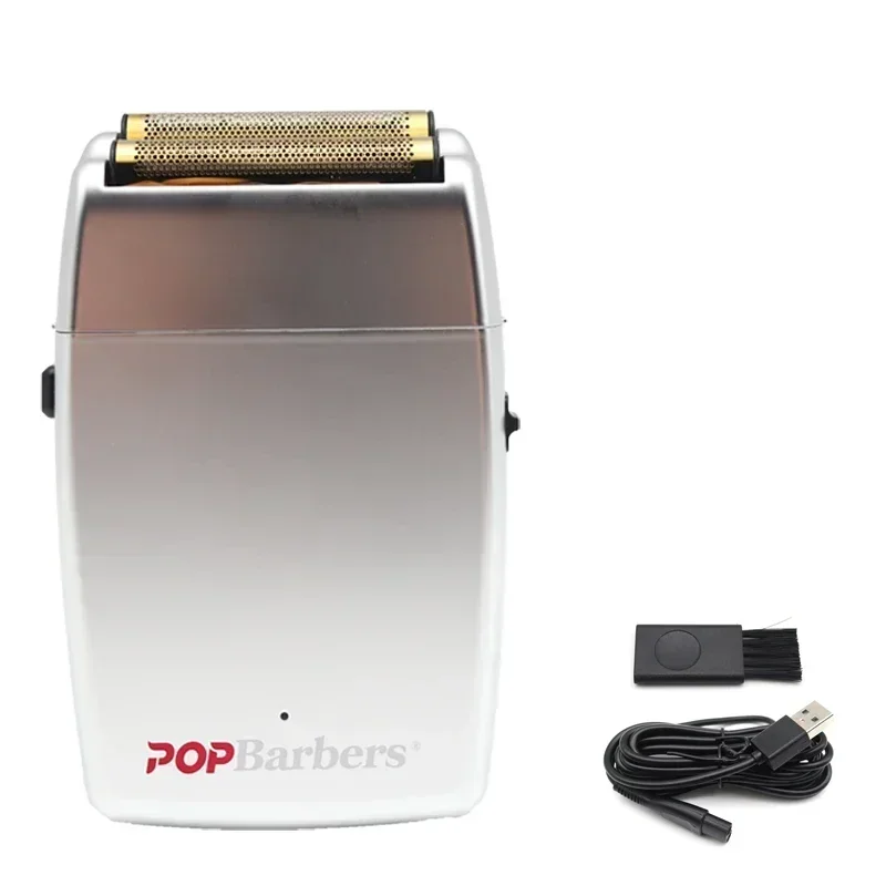 11000 RPM POP Barbers P620 Professional Electric Men's Beard Trimmer Double Foil Shaver Electric Shaver USB Hair Cutting Machine image 3