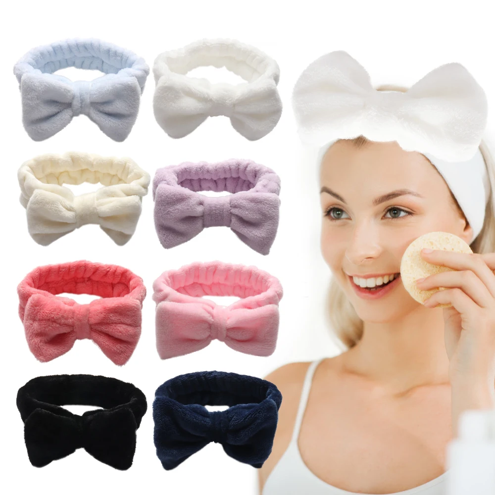 

1pc Eyelash Extension Spa Headband Makeup Eyelash Extension Supplies Lashes Accessories Face Washing Bath Facial Bow Headband