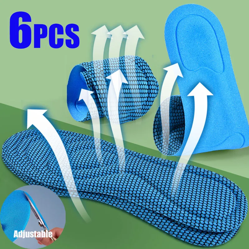 Orthopedic Insoles for Feet Men Memory Foam Nano Antibacterial Deodorization Shoes Pad Sweat Absorption Running Insole