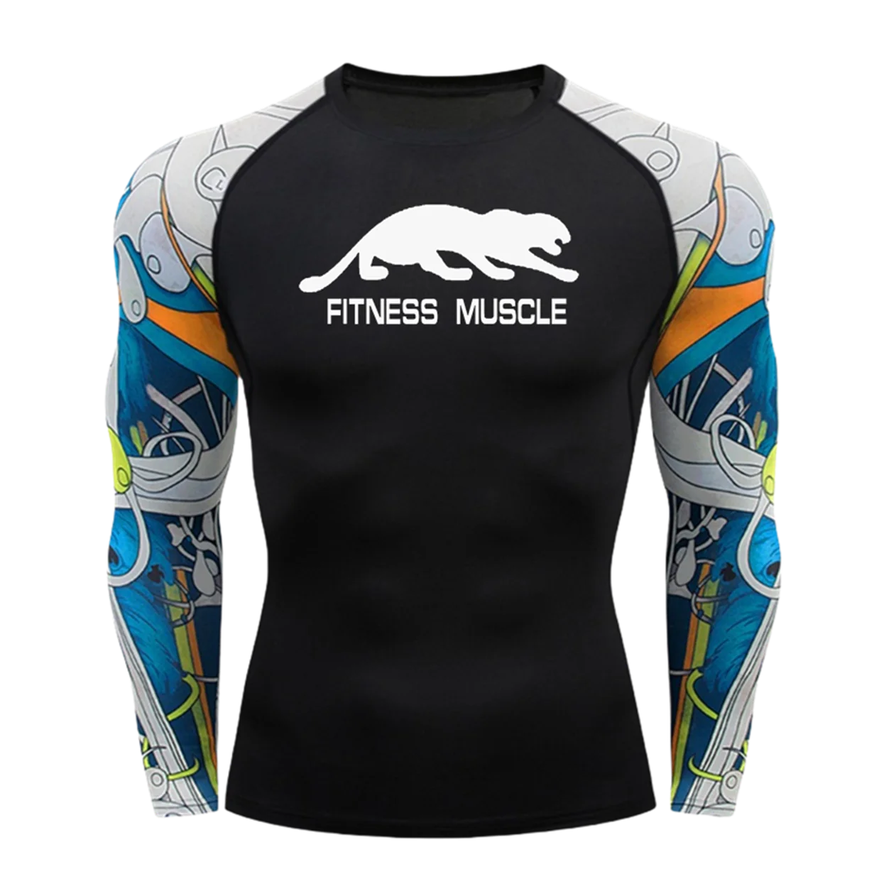 Fitness Running T Shirt Męska koszulka z długim rękawem Gym Męska odzież sportowa Kompresyjne koszulki Dry Fit Mężczyźni Fitness Sport Tight Tee