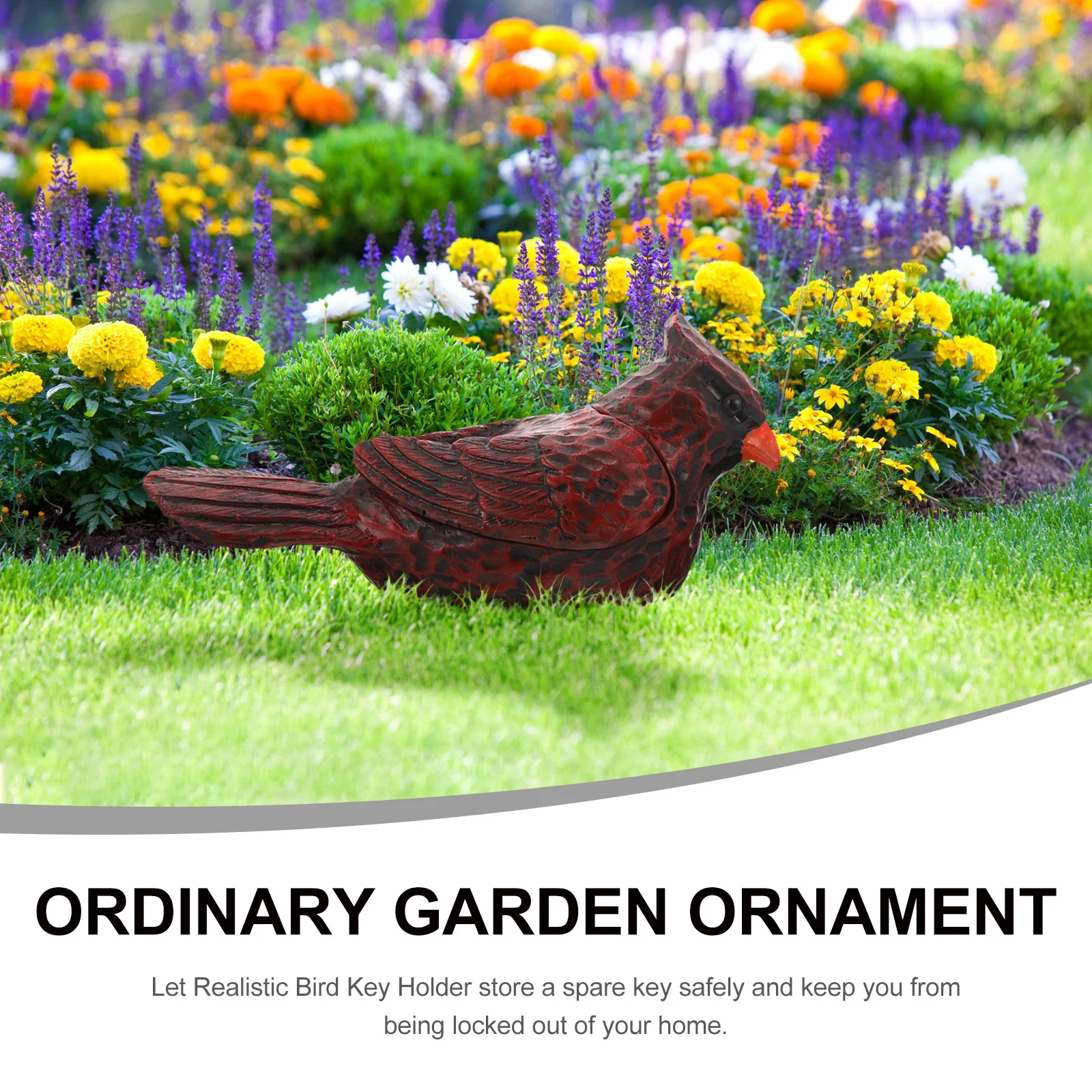Symulowany ptak - wodoodporny schowek na klucze do użytku zewnętrznego, dekoracja z żywicy do ogrodu, na podwórko, do domu, biura, idealny pomysł na prezent.