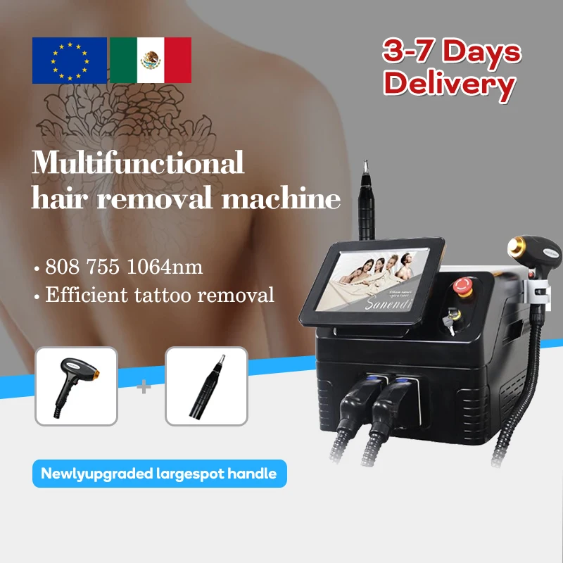

2 in 1 Nd Yag Tattoo Remover 808nm Diode Painless Laser Hair Removal Machine Professional Picosecond Tattoo 2025 Portable