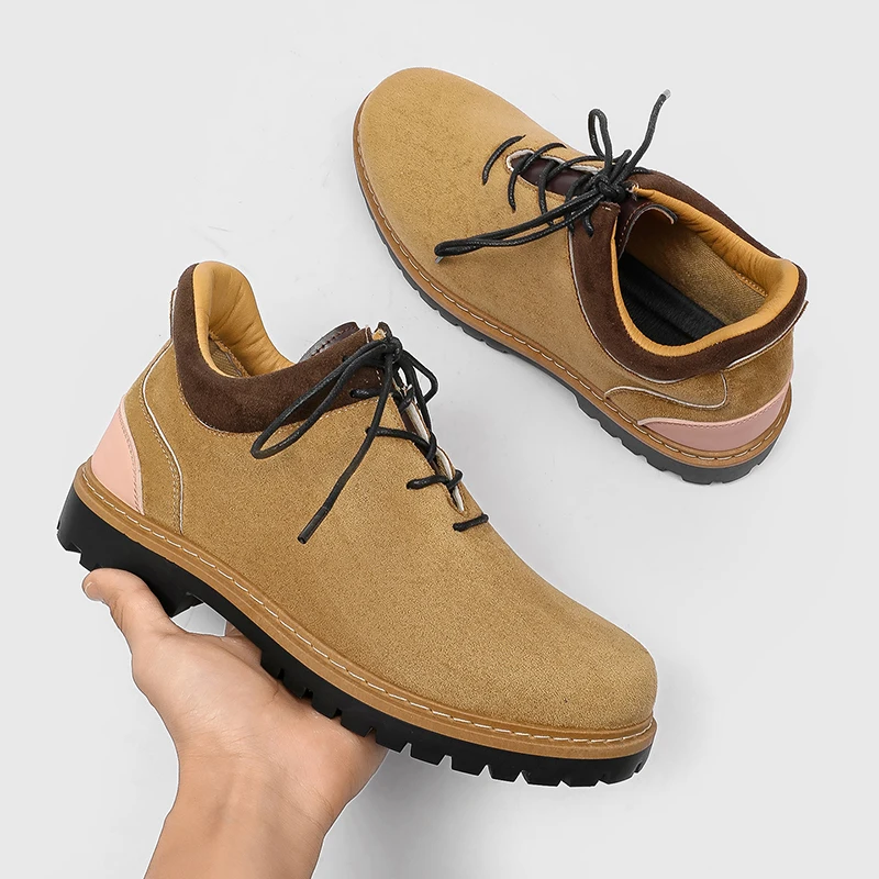 

2026, весенняя замшевая мужская обувь, повседневная обувь-оксфорды, классические кроссовки, удобная обувь, модельные туфли, большие размеры на плоской подошве