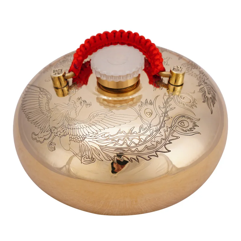Brosse de massage des méridiens en cuivre pur, chauffe-mains et -pieds rétro, masseur dorsal Gua Sha, outil de thérapie chauffante portable