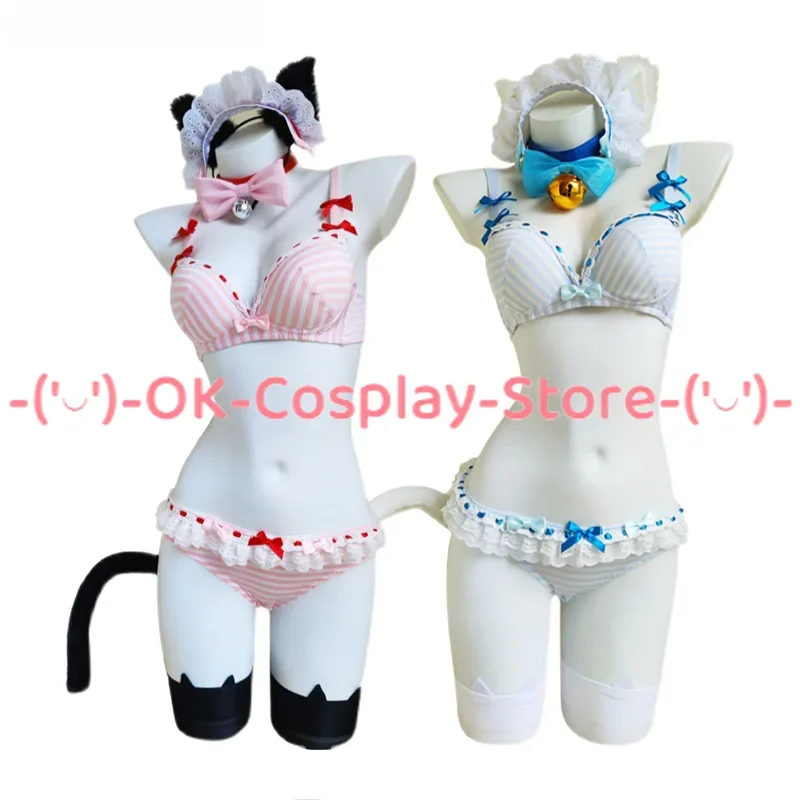 

Game NEKOPARA Chocola Vanilla Cosplay Costume Women Underwear Cute Cat Suit Halloween Party Uniforms Sexy Lingeries Custom Made