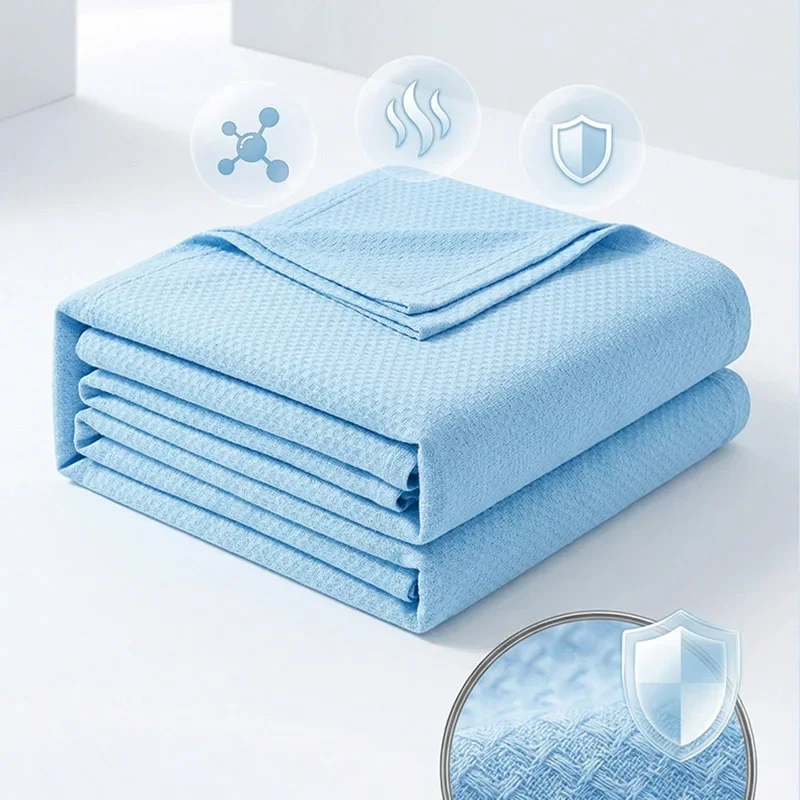 100% Bamboo Fiber Thin Summer Blanket Soft Breathable Sofa Bed Cooling Blanket for Adults Kids Lightweight Air Conditioner Quilt