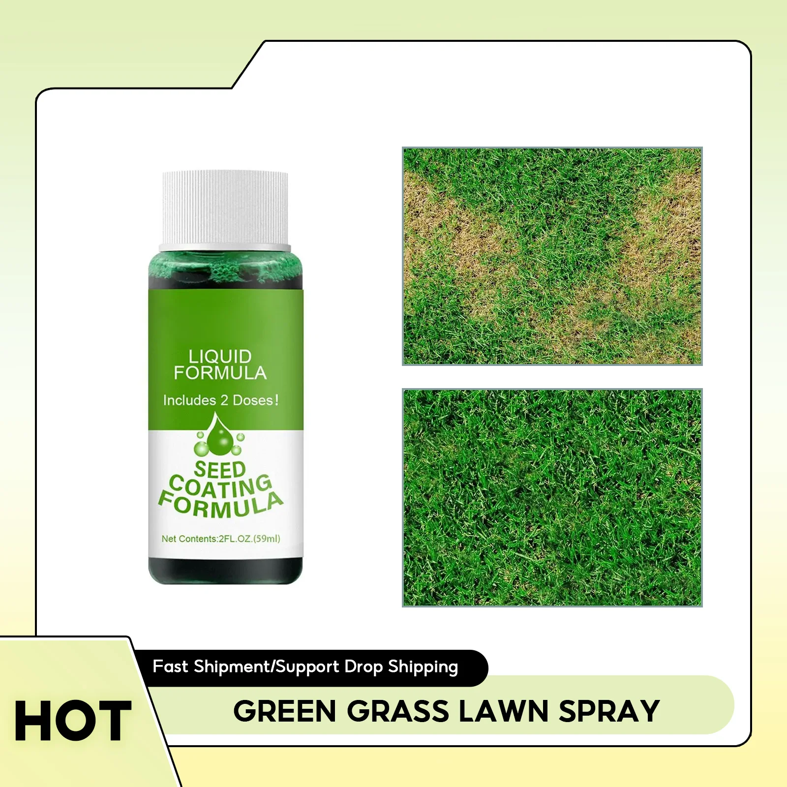 Green Grass Lawn Spray Grass Liquid Lawn Paint Household Seeding Lawn Greening Spray Repair Green Grass for Gardens Farms Ground