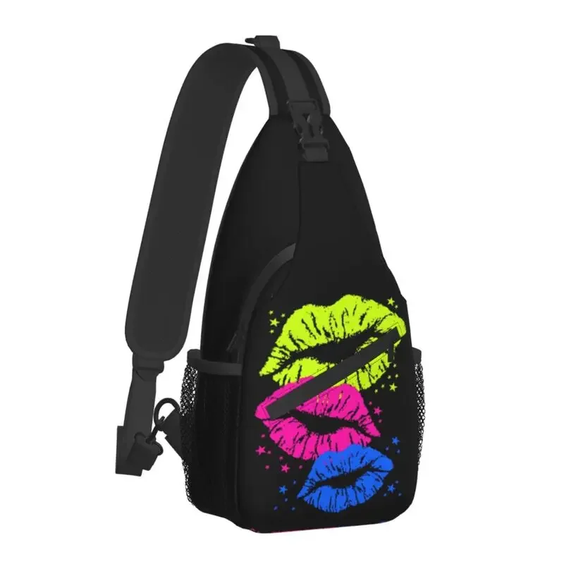 Casual Retro Sexy Lips Stars Pop Art Sling Bags for Travel Hiking Men's Crossbody Chest Backpack Shoulder Daypack