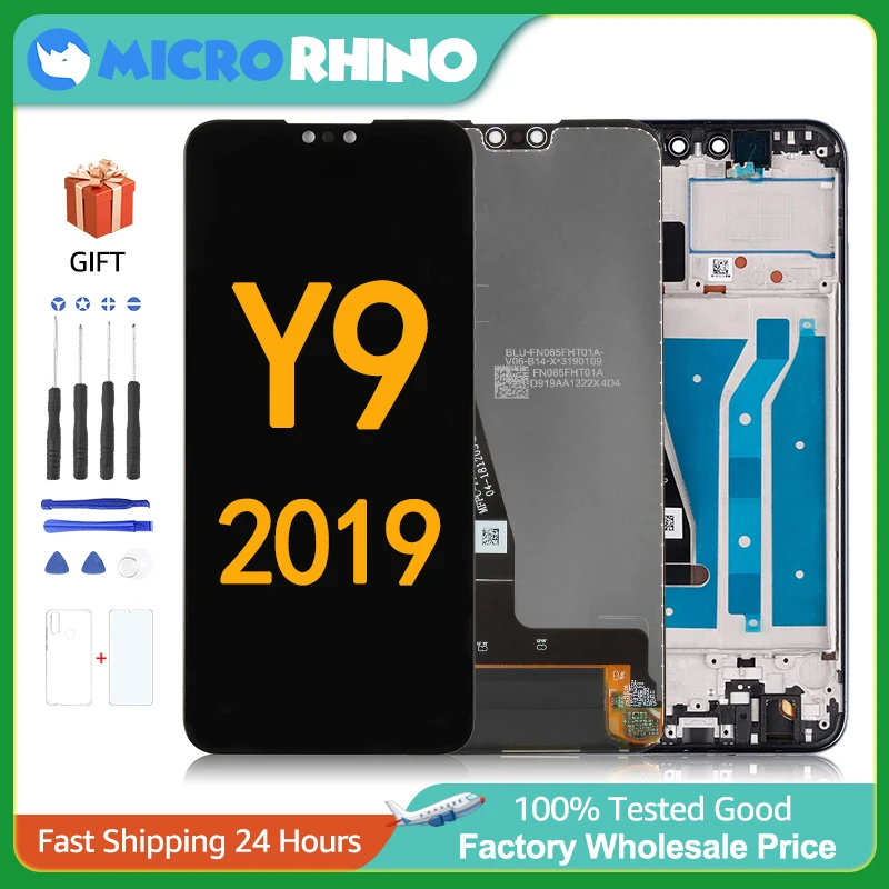 

6.5 in LCD with Frame for Huawei Touch Screen Digitizer Replacement For Huawei Y9 2019 JKM-LX1 JKM-LX2 JKM-LX3 Enjoy 9 Plus