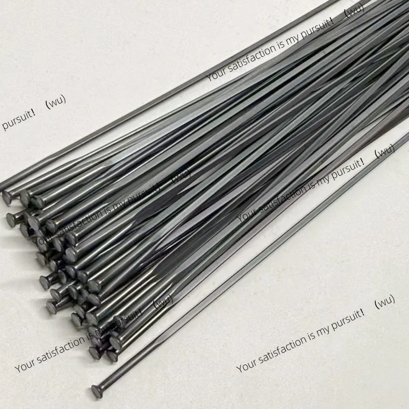 TC4 Titanium Alloy Spokes Black Straight Drawing Flat Spokes Width 2.3mm Road Bike Bicycle Wind Breaking Strip 14G