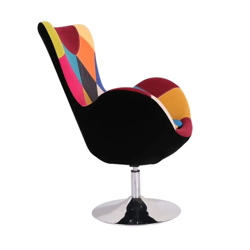 

For Living Room Furniture Patchwork Egg-shaped Rotatable Accent Chair aviator Armchair