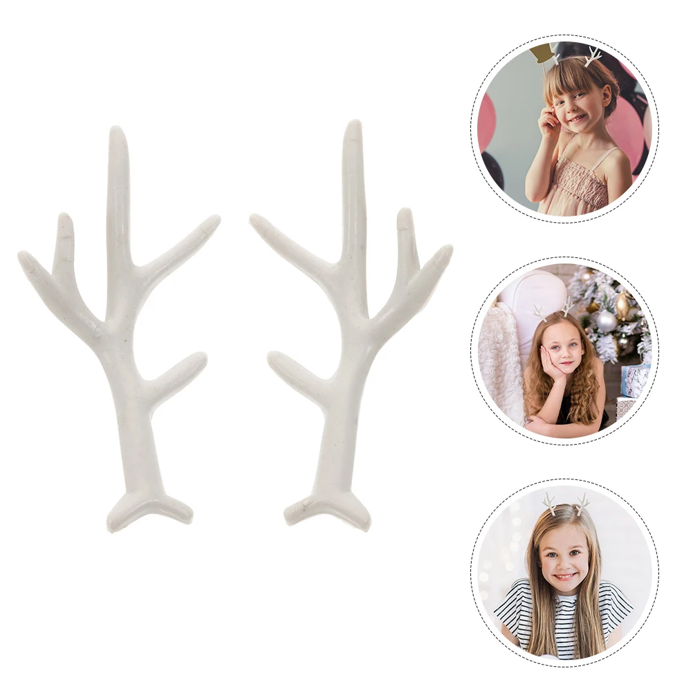 

Mini Deer Antlers for Headdress 7.5CM White Plastic DIY Hair Accessories Crafts Christmas Decor Role Play Party Props