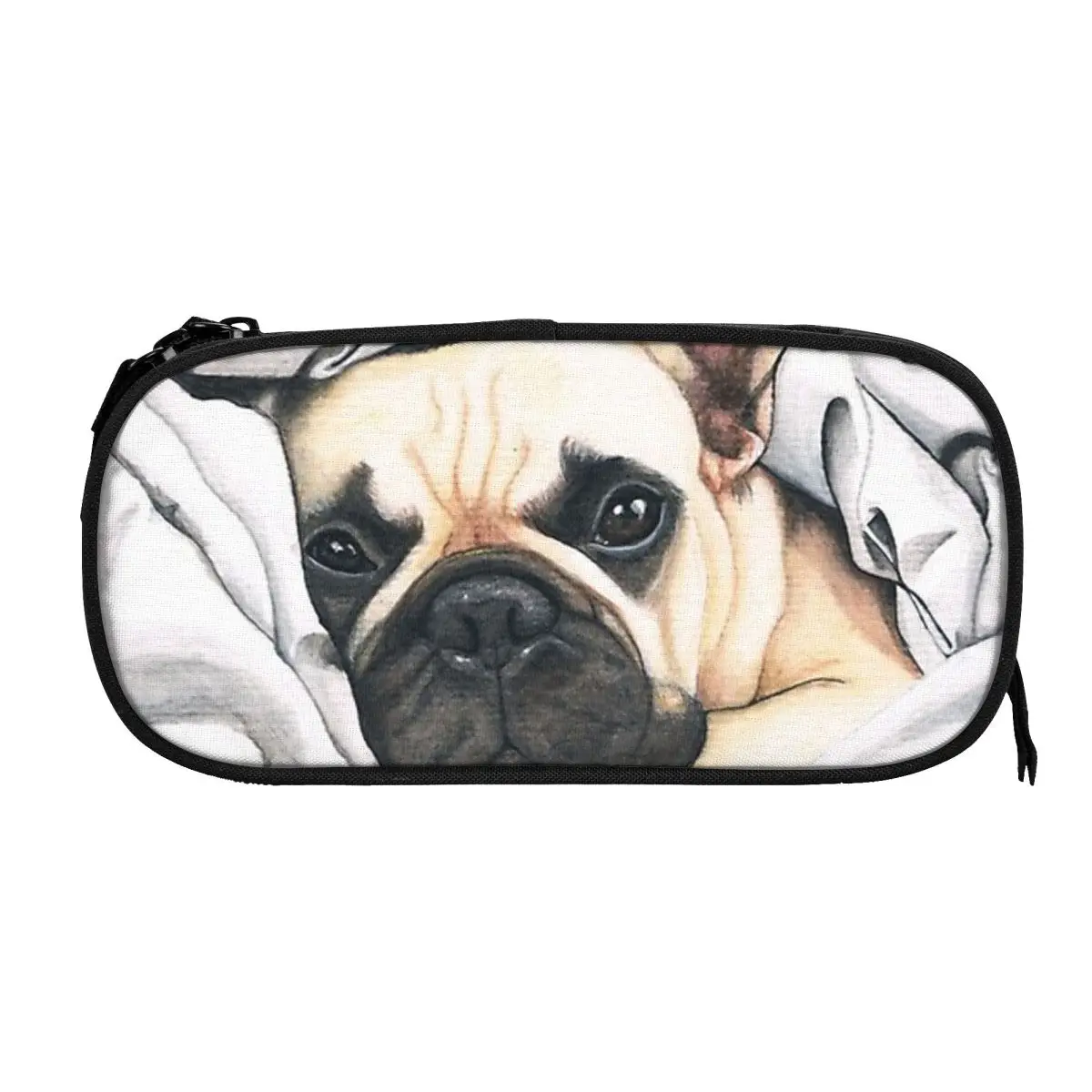 Пеналы с изображением французского бульдога для студентов, школьная коробка для ручек, сумка для карандашей, большая сумка для хранения карандашей, держатель для ручек
