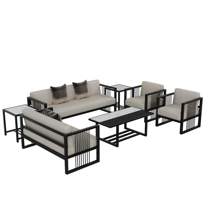 

Office negotiation sofa, hotel VIP room creative reception card seat new Chinese living room sofa coffee table combination