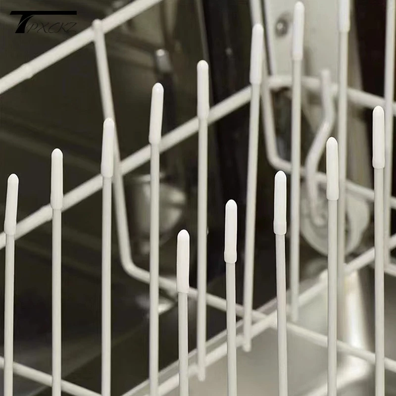 50pcs Dishwasher Rack Caps Tip Tine Cover Cap Flexible Round End Caps Protective Sleeves For Sharp Article To Prevent Collision
