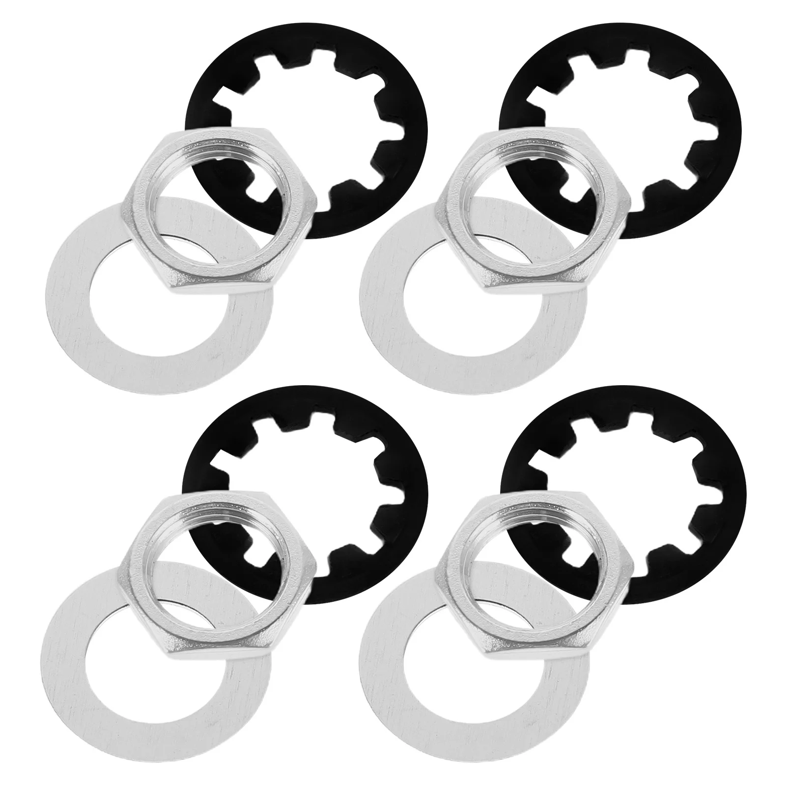 

Electric Guitar Nuts Washers Set Nickel Plated For Potentiometer Input Jack Replacement Guitar Parts Accessories Instrument