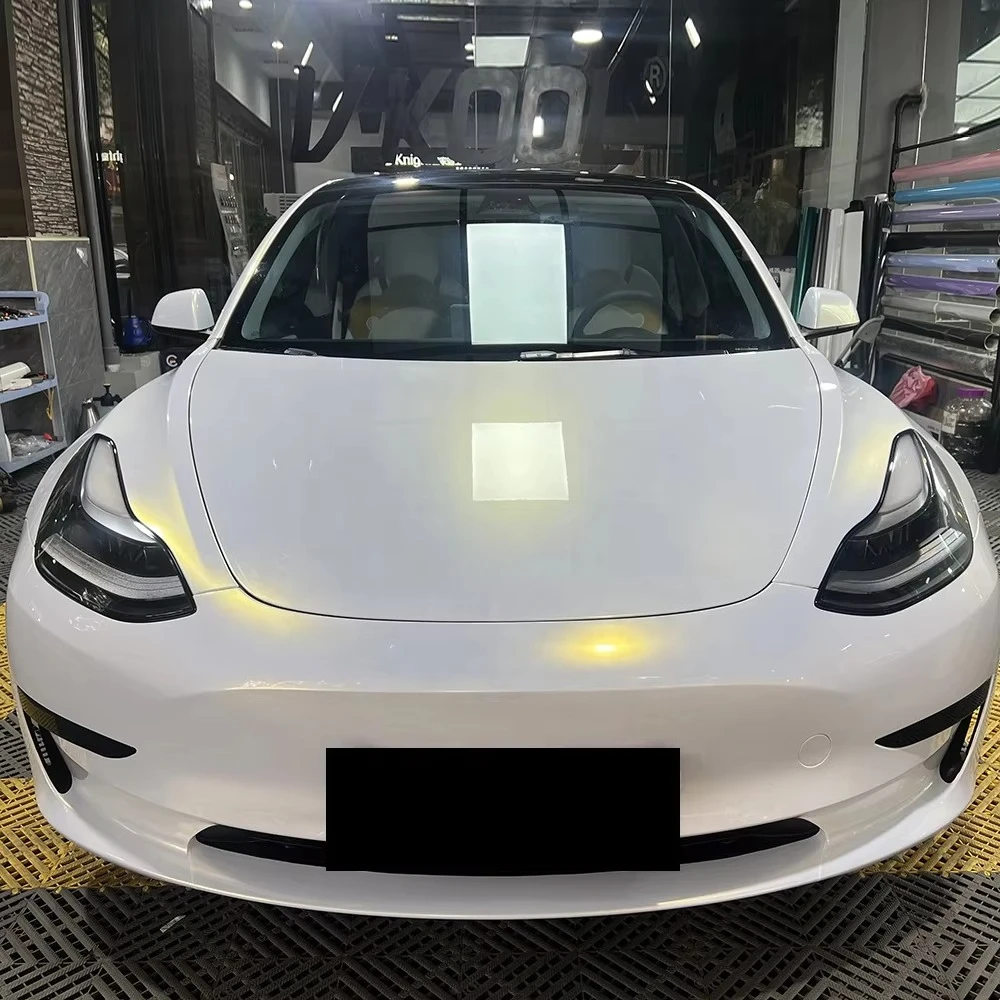 WRAPMASTER 1.52*15m Abrasion-resistant Water-resistant Gold White Pearlescent TPU PPF Car Paint Protection Film