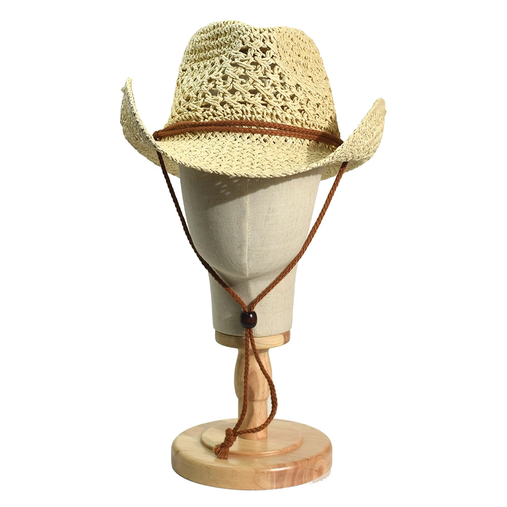 Panamá macio artesanal cowboy chapéu de palha verão das mulheres dos homens ao ar livre viagem praia chapéus unisex sólido aba larga praia sol boné fedora chapéu