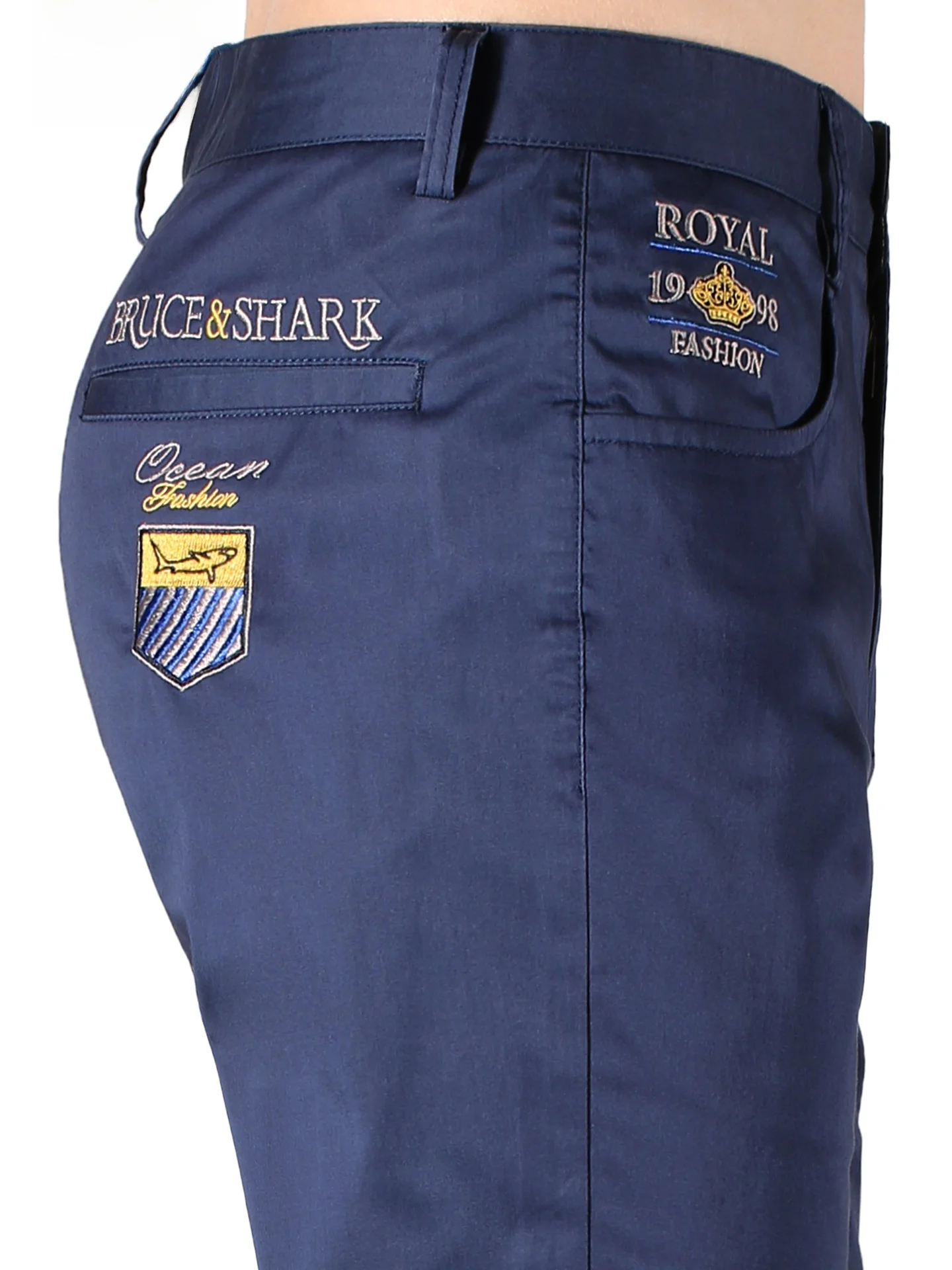 

Summer Casual Loose Fit Straight Leg Pants for Men Thin Breathable Faion Brand Embroidered Large Size Trousers