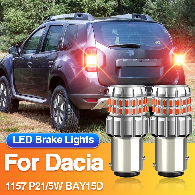 

2PCS P21/5W LED Brake Light 1157 BAY15D for Dacia Dokker MPV/Lodgy JS/Duster HS SUV Van/Logan LS Express MCV KS, Red Tail Lamps