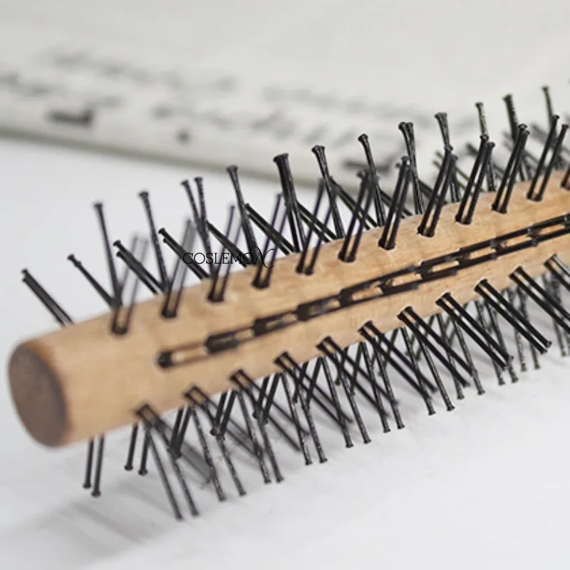 Straight Curly Hair Styling Comb High Temperature Resistant Anti-static Hairdressing Tools Round Wooden Massage Comb