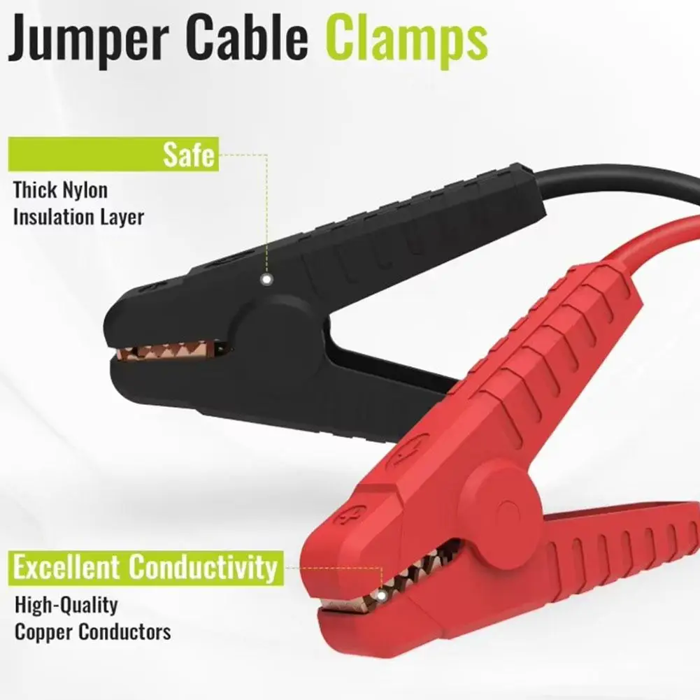 Jumper Cables Adapter For Ryobi 18V Battery, 12AWG 5.9FT Portable Battery Jump Starter Automotive Booster Cables Power