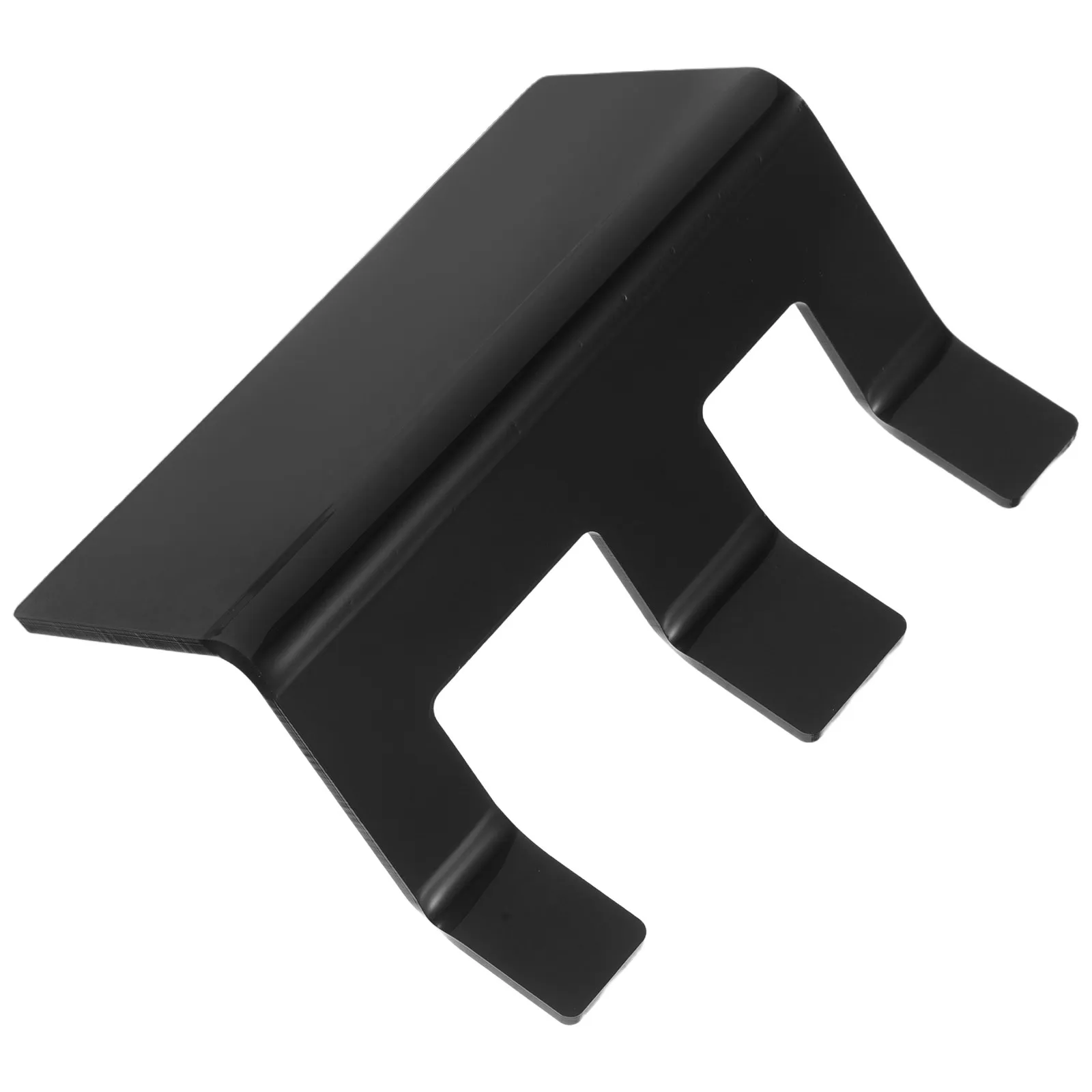 Self Adhesive Acrylic Hair Dryer Holder Black Wall Mount Blow Dryer Organizer No Drilling Storage Rack Bathroom Vanity Dressing