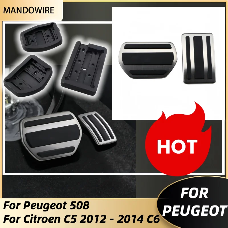 

For Peugeot 508 for Citroen C5 2012-2014 C6 Car Accelerator Clutch Brake Pedal Cover AT MT Accessories