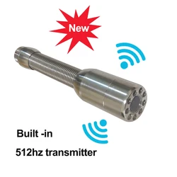 Transmisor de 512Hz con cabezal de cámara incorporado de 23mm IP68 304, localizador impermeable, cámara endoscópica de inspección de drenaje de alcantarillado de tubería Industrial