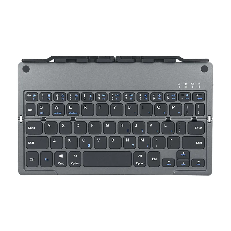 Bluetooth folding keyboard portable type-c charging soft tone mobile phone keyboard harmonica type with its own bracket