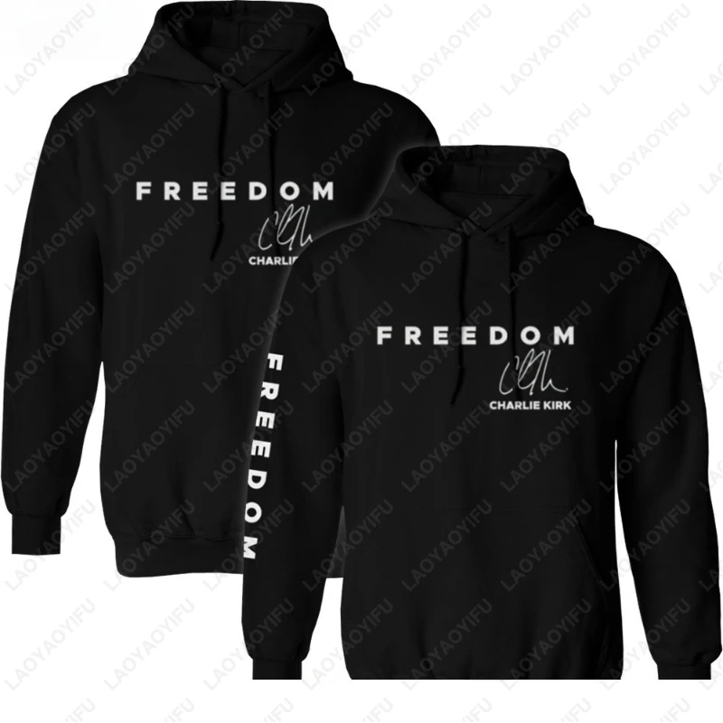 الحرية تشارلي كيرك التوقيع هوديي قميص العرق الطرف السياسي الرجال النساء هوديي بسيط خمر الكلاسيكية الأزياء البلوز #2