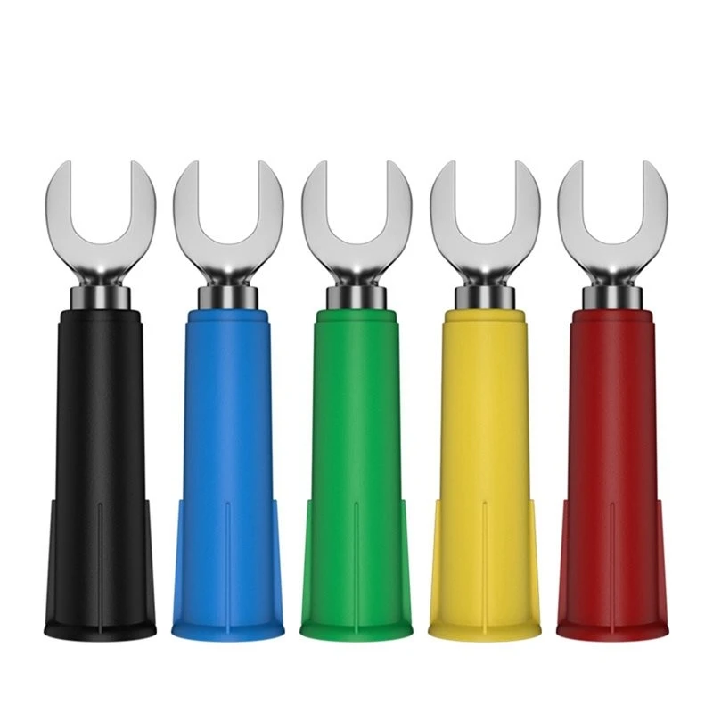 M01K 5Colors 6MM Spade & U-Term, 4MM Sock & B Plug For Test Lead