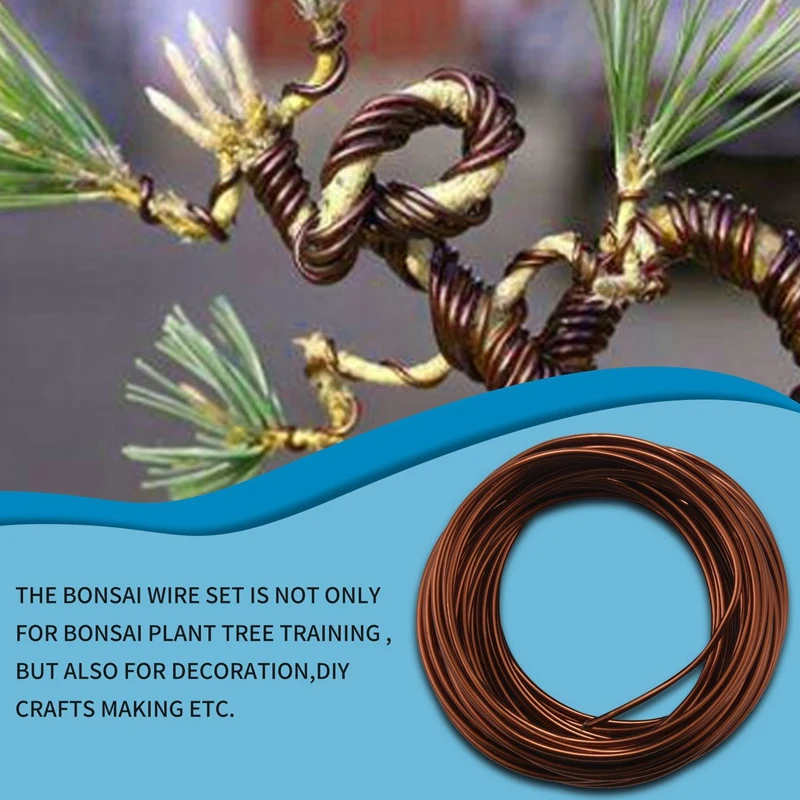 Bonsai Wire Set With Flower Pot Hole Mesh Pad,Copper Bonsai Training Wire For Bonsai Tree Kit 20 Plastic Mesh Mat