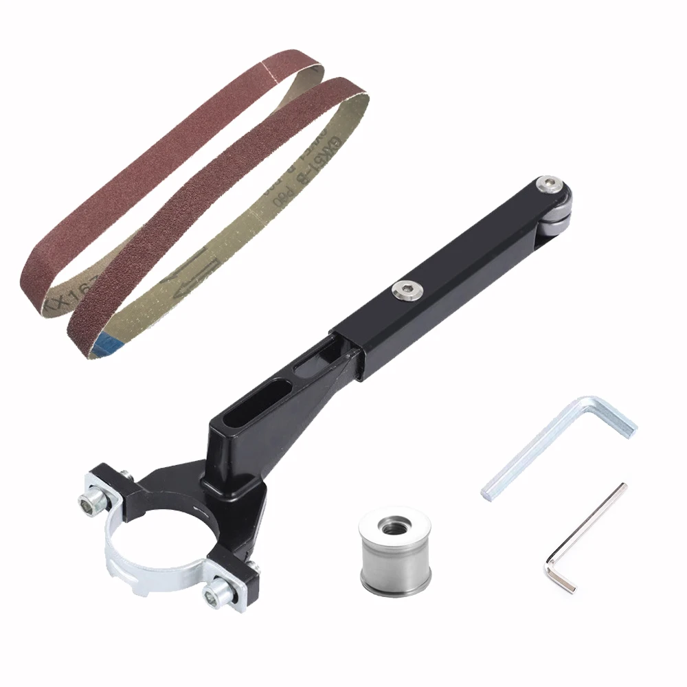 Haakse Slijper Om Bandschuurmachine Converter Schuurband Adapter M10/M14 Haakse Slijper Voor 100/125 Hout Metalen Rand polijsten Tool