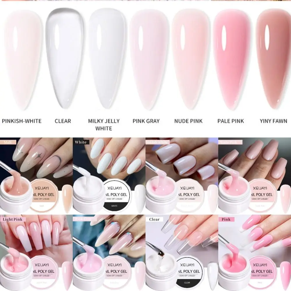 Fashion 15ml Extension Nail Gel Self Leveling Finger Nails UV Gel Soak Off Construction Gel Hard Gel Nail Salons