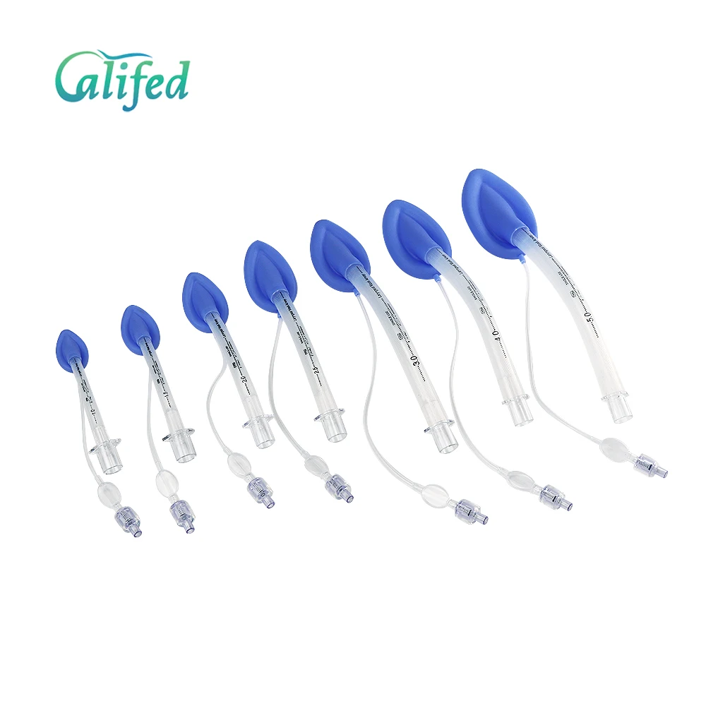 Califed 7/10Pcs Disposable Silicone Laryngeal Mask Airway Size1.0-5.0 Anesthesia Breathing Mask Soft Cushion LMA