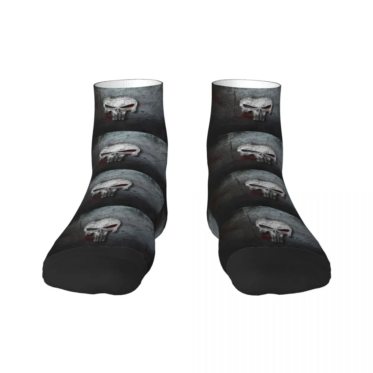 Cool Men's Vintage Skeleton Punishers Skull Dress Socks Unisex Breathbale Warm 3D Print Crew Socks