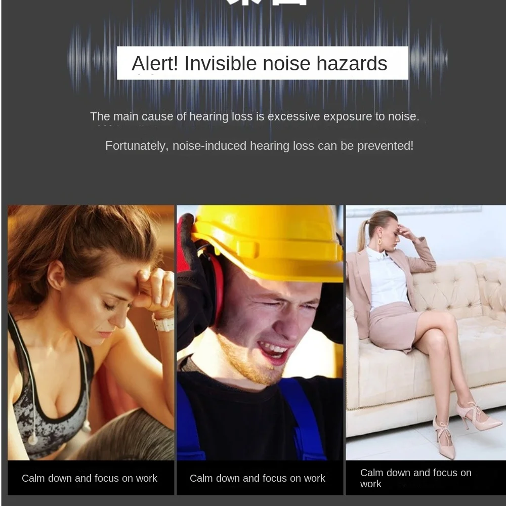 New Foldable Anti-Noise Head Earmuffs Noise Canceling Study Sleeping Work Ear Defenders SNR-35dB Ear Protector for Kid/Adult