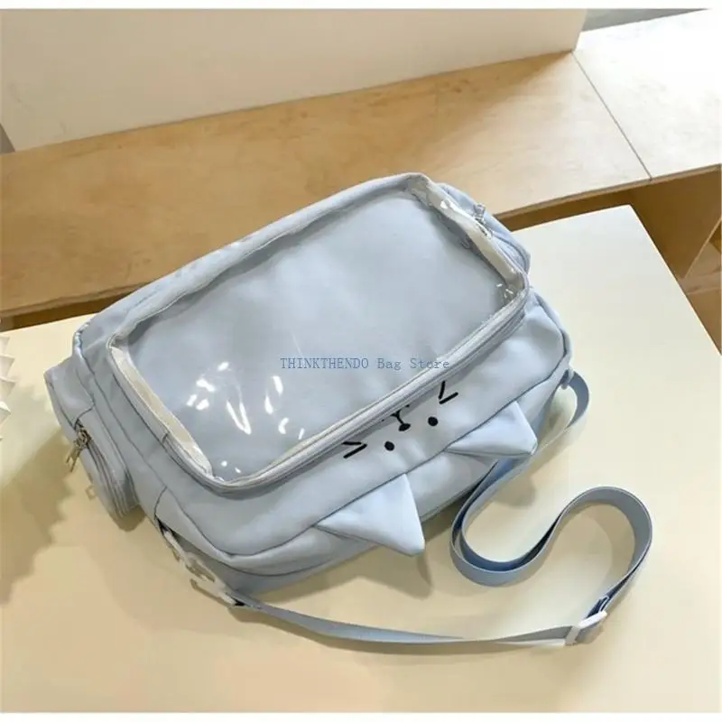 

340D Ita Bag Large Capacity Shoulder Bag Pin Display Handbag Fashionable Crossbody Bag Sling Pack Suitable for Daily Use