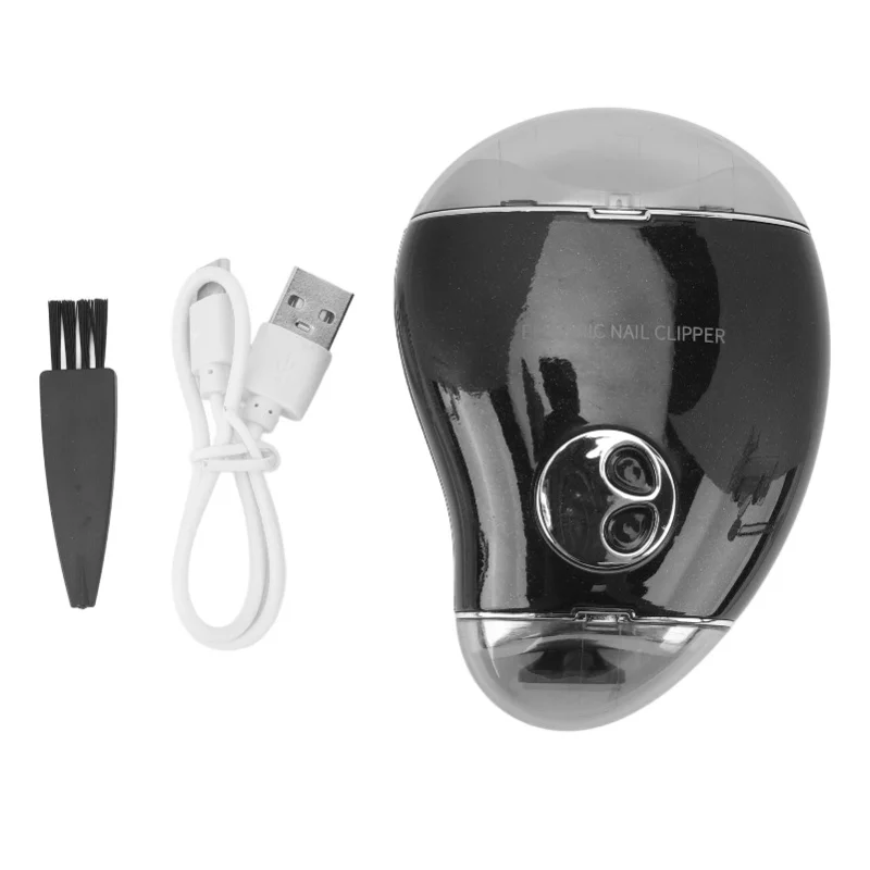 

Electric Nail Clipper 3 Speed Display Rechargeable 2 In 1 Electric Nail Trimmer Polisher For Adult Elderly Kids Black