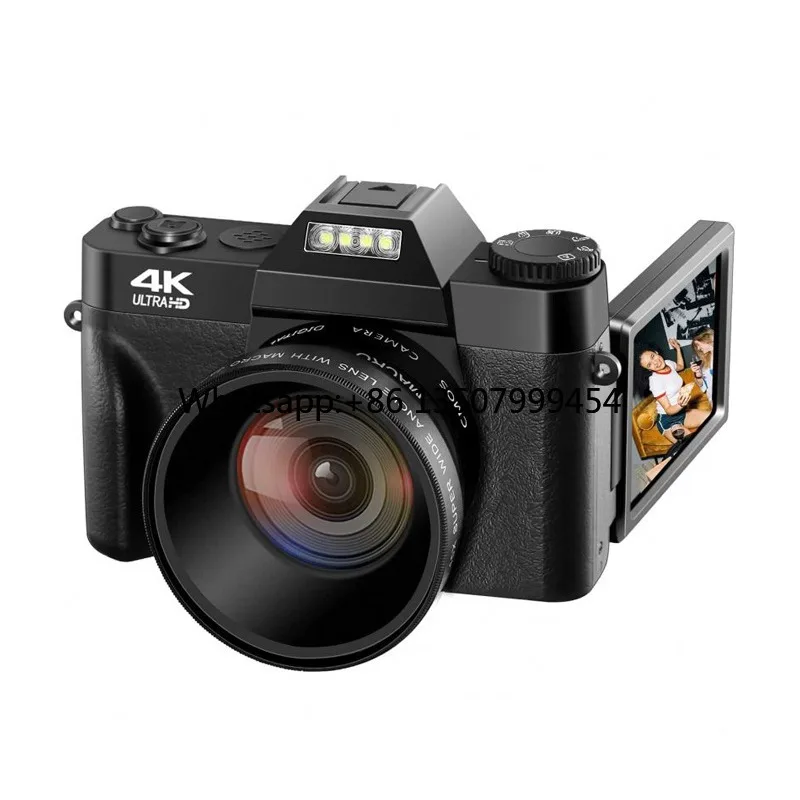 New Design 3.0 Inch HD Touch Screen Usb2.0 Hd 4K Hd Selfie Digital Camera Vlog Digital Cameras Dslr Focus Cameras