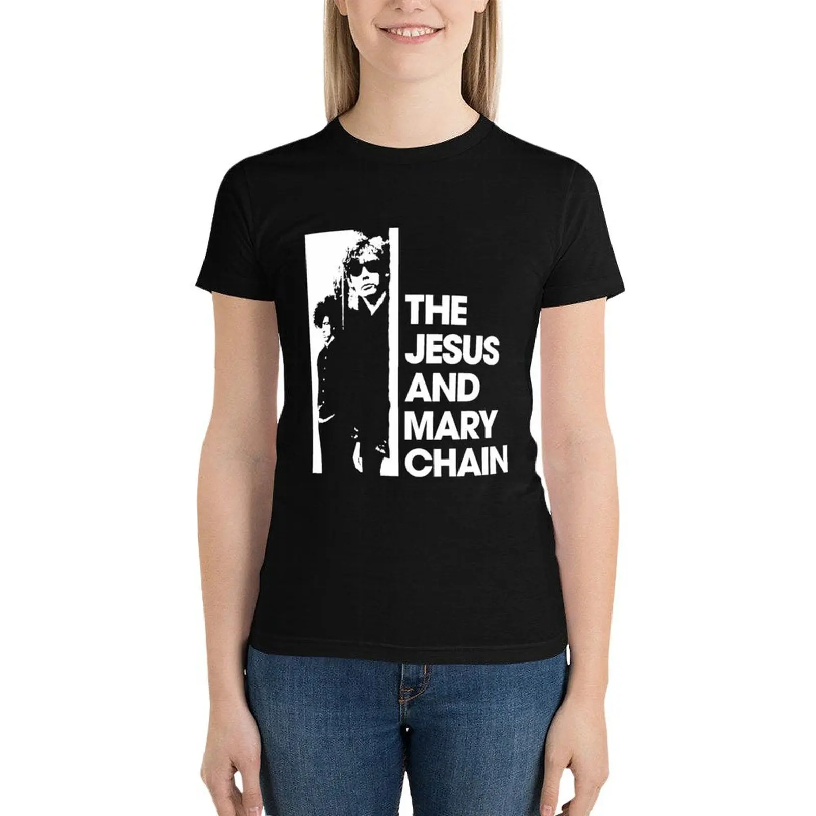 Bluza z JAMC Jesus i mary chain czarna estetyczna odzież t-shirt dla kobiet