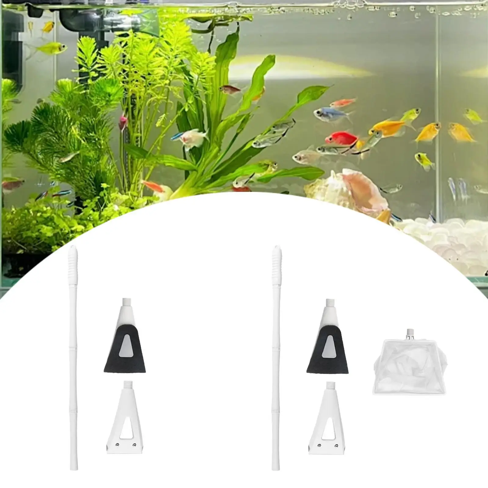 Kit di strumenti per la pulizia dell'acquario Facile montaggio Efficiente risparmio di sforzo Raschietto Kit di strumenti per la manutenzione dell'acquario per uso domestico dell'erba d'acqua