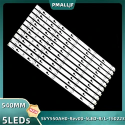 10 Pz/set Striscia di Retroilluminazione A LED SVY550AH0-REV00-5LED-L/R-150223 KD-55X8000C KD-55X8005C 55X8005 SYV5544 LSY550FN01 XBR-55X810C