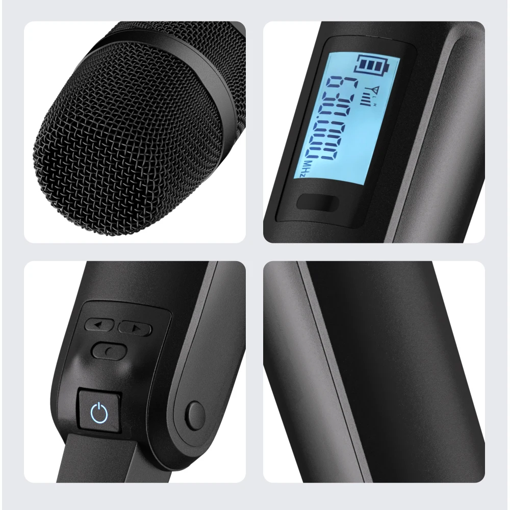 Wireless Microphone G-MARK GM1.1 Professional UHF Frequency Adjustable Metal Handheld Karaoke Mic For Party Show Teaching